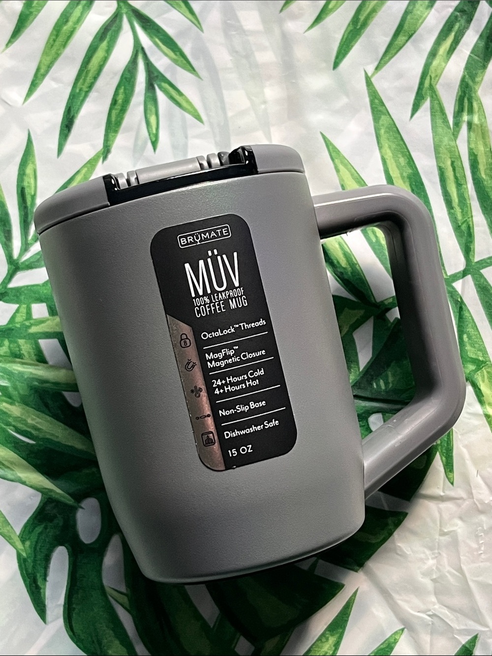 BrüMate MÜV 15 oz Insulated Coffee Mug - Matte Gray